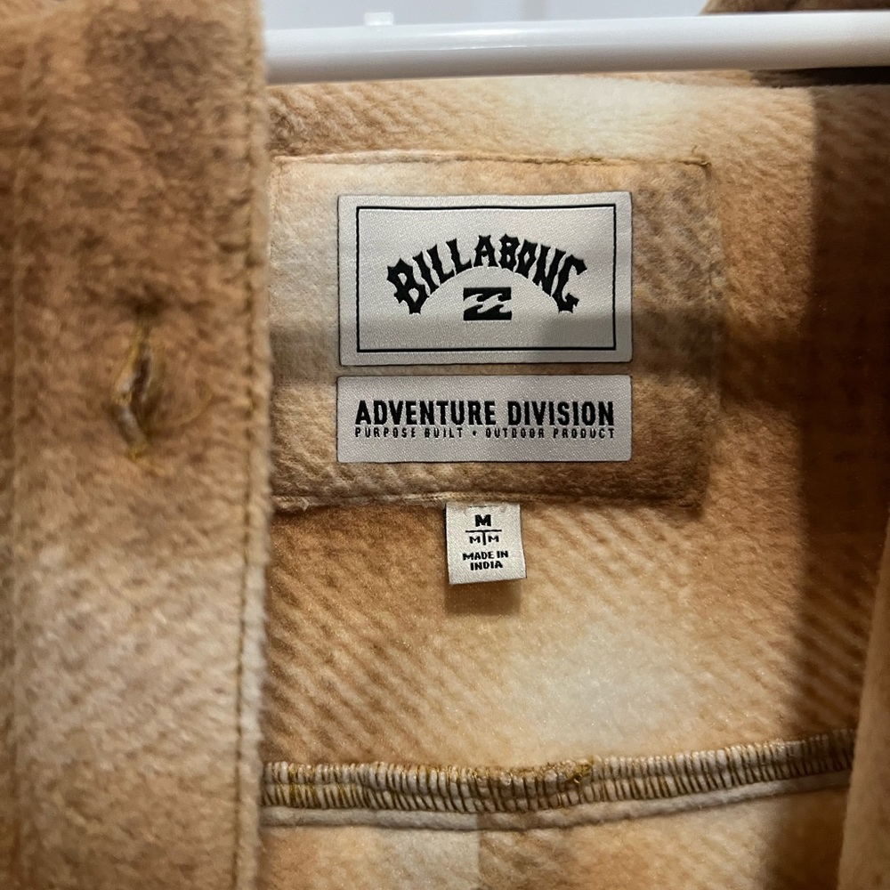 Billabong Tan and Cream Plaid Shirt - Picture 3 of 3